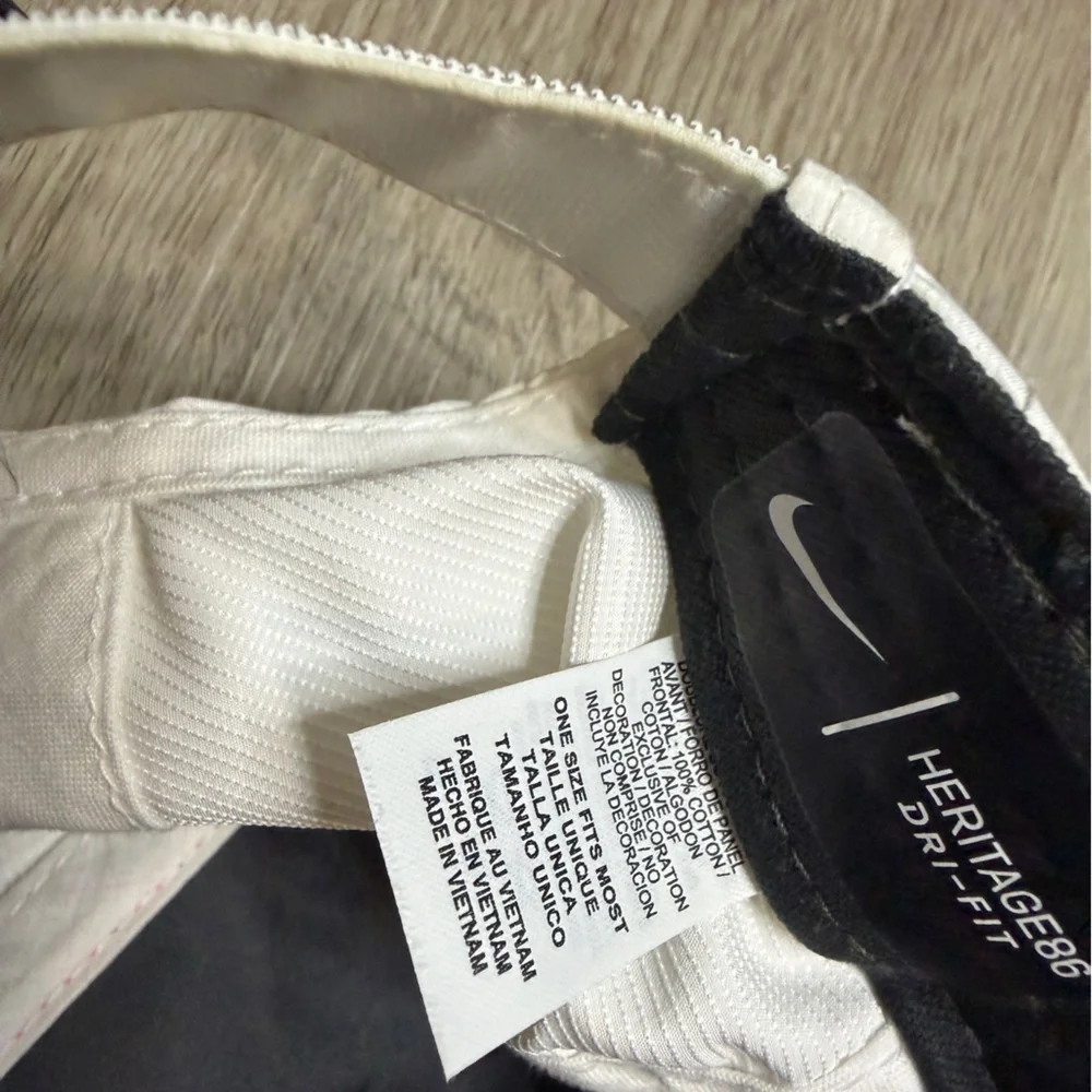 Nike Cream and Black Strap Cap